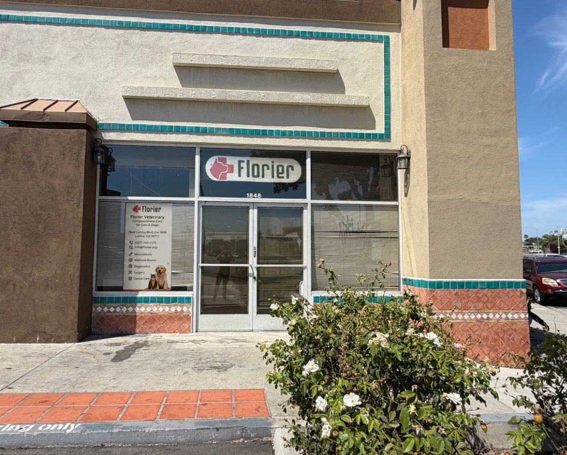 Florier veterinary storefront at 1848 Lomita Boulevard